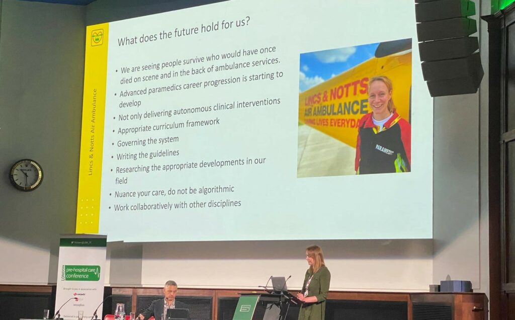LNAA paramedic speaking at conference