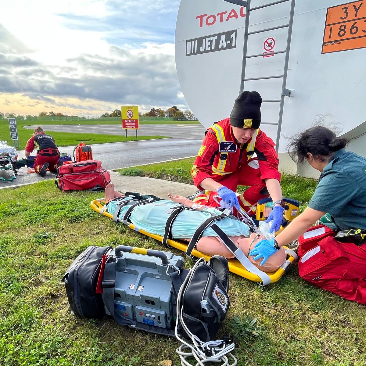 Our crew in a training scenario