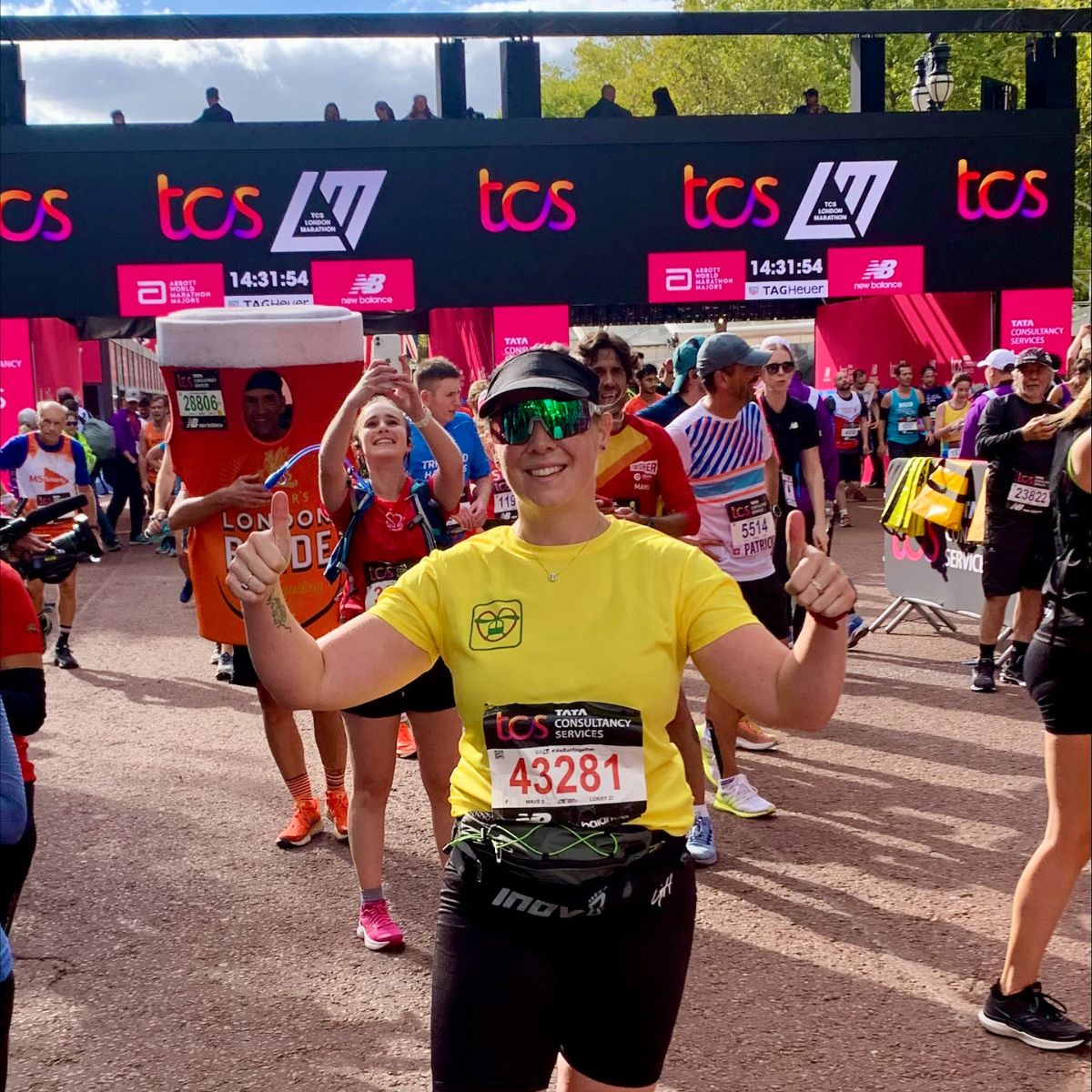 Paramedic Vanessa completing the London Marathon