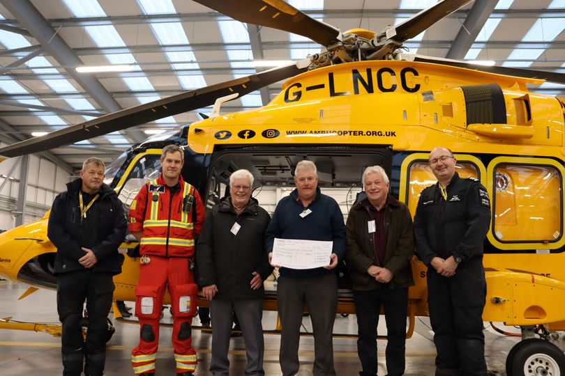 Saxilby Golf Club members at Lincs & Notts Air Ambulance