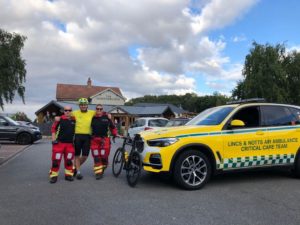 LNAA car and cyclists