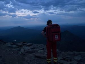 LNAA paramedic at top of SNowdon