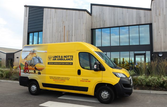 Large van with LNAA branding