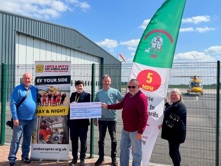 South Lincs DA Camping Caravaning club donation to LNAA
