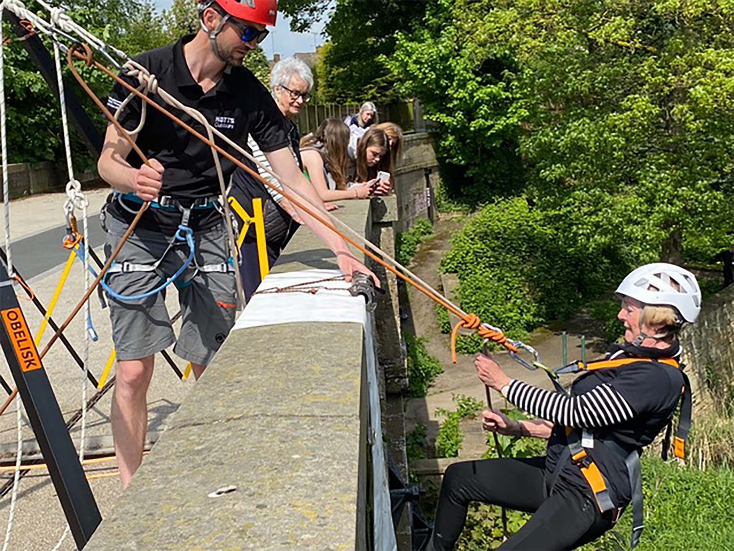Cllr Combellack abseil