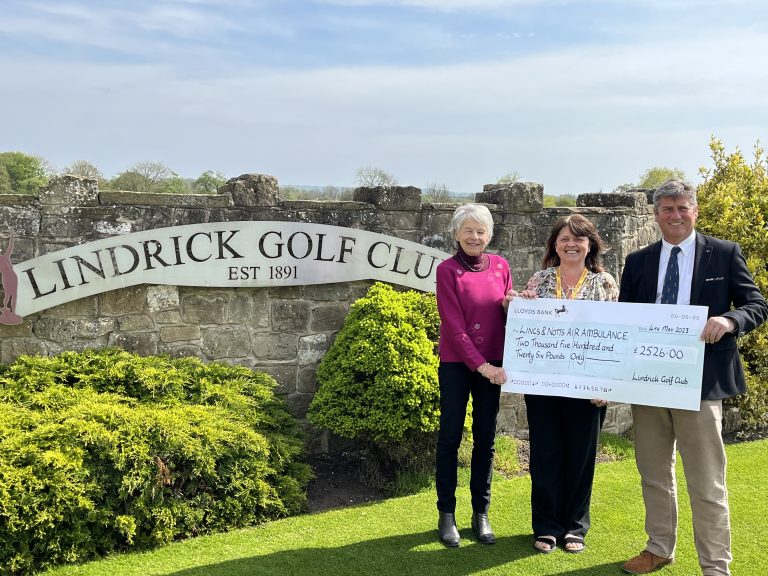 Lindrick Golf Club cheque presentation to LNAA