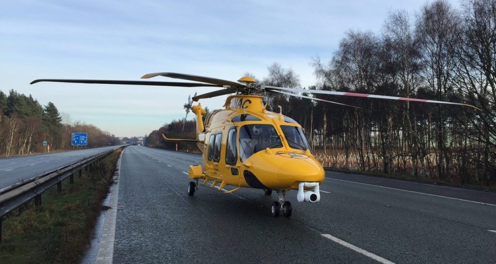 LNAA helicopter lands on road