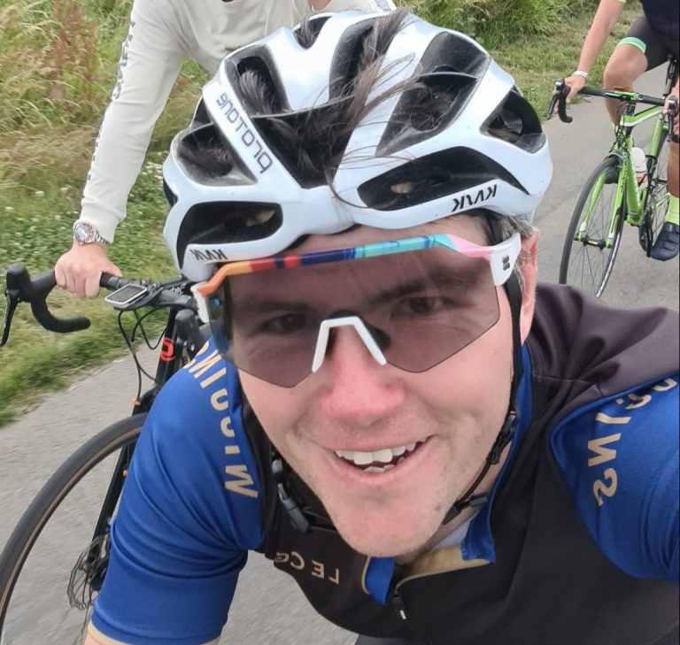 Mark Staples cycling for LNAA