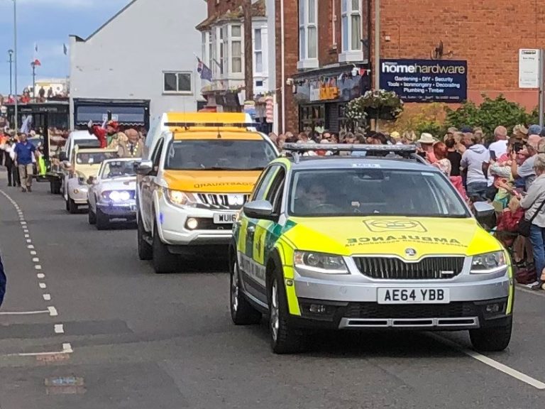 LNAA car driving in Sutton ion Sea Carnival
