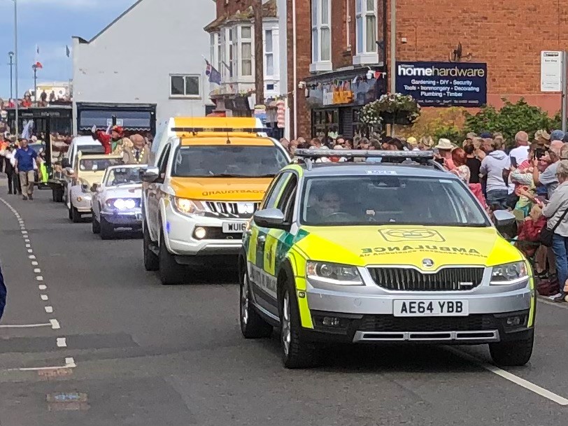 LNAA car driving in Sutton ion Sea Carnival