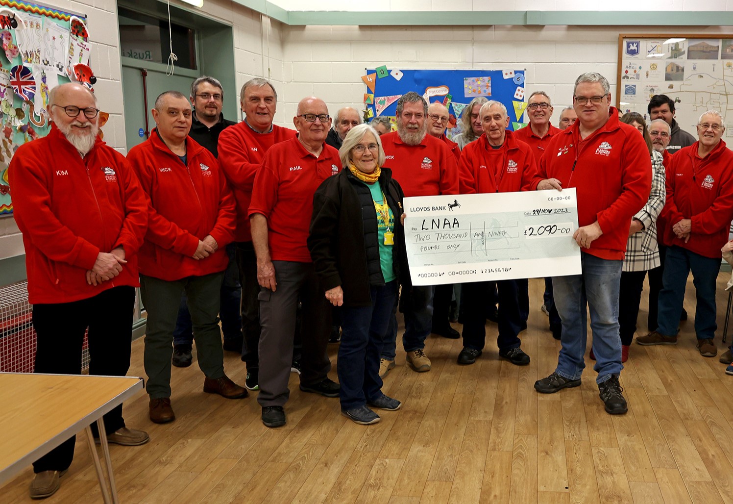 cheque presentation - sleaford model railway club LNAA