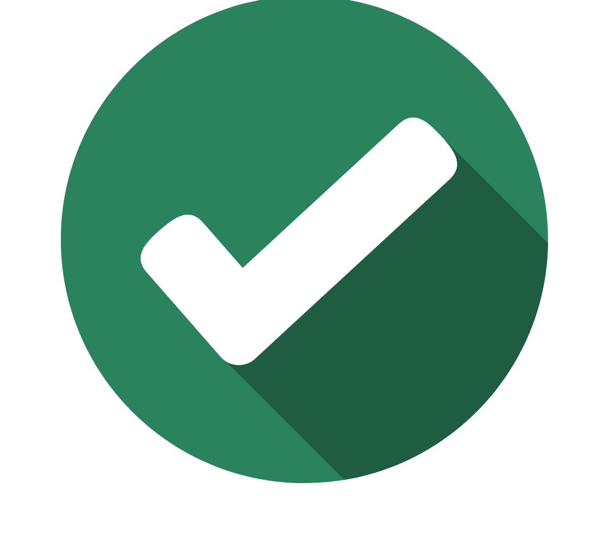 green checkmark