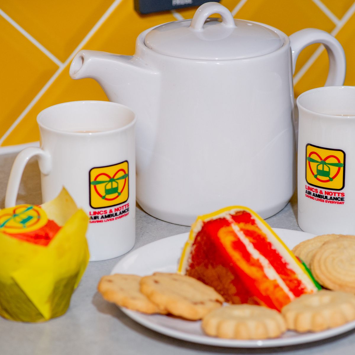 Afternoon tea set up for Make Time For A Cuppa