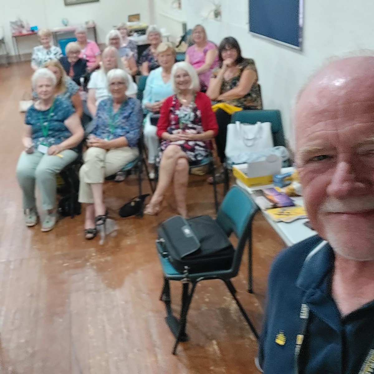 Volunteer giving a talk to a WI group