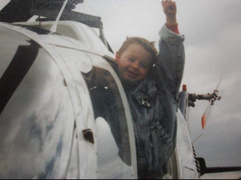 Shaun Twigg in LNAA helicopter