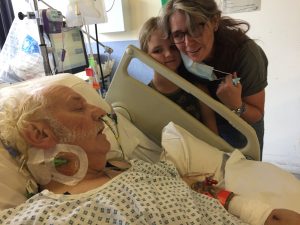Malc Dixon and family in hospital