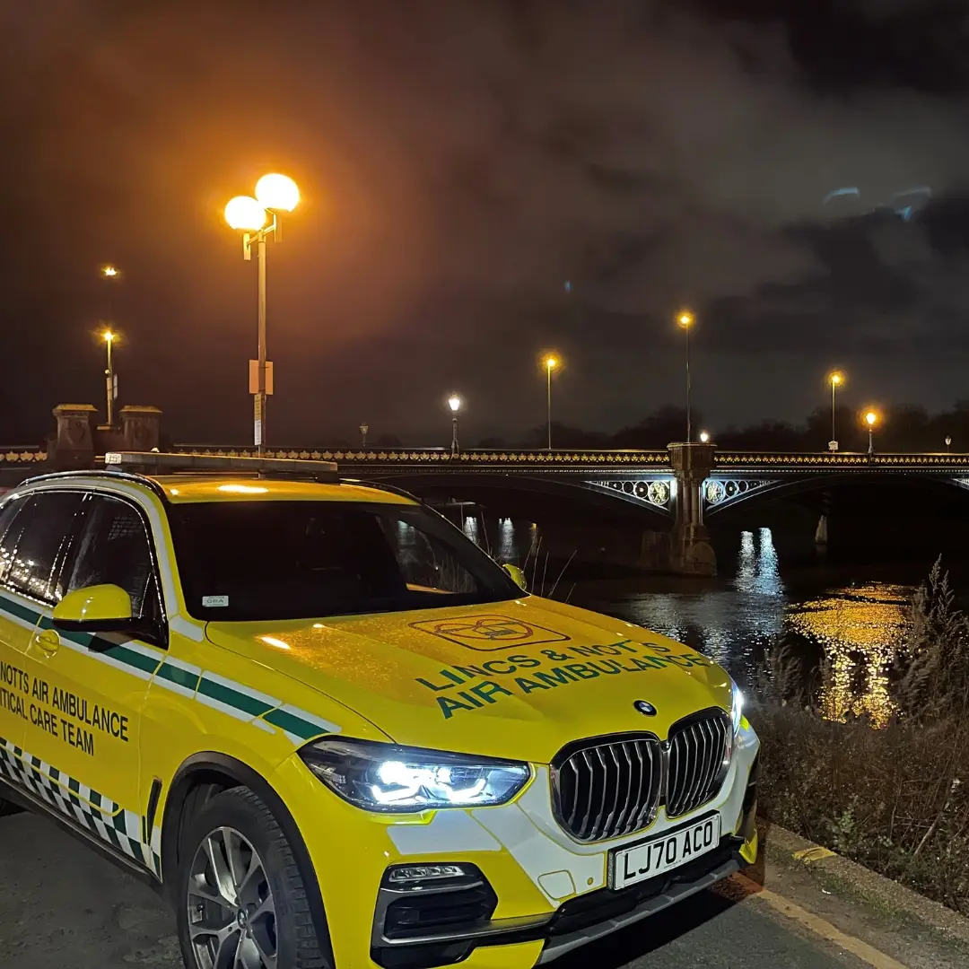 Critical care car at night